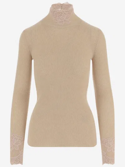 Valentino Brown Wool Sweater