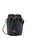 Valentino Garavani Vlogo Signature Mini Leather Bucket Bag In Black