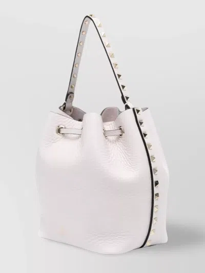 Valentino Garavani Bucket Bag Calfskin Rockstud Embellishments
