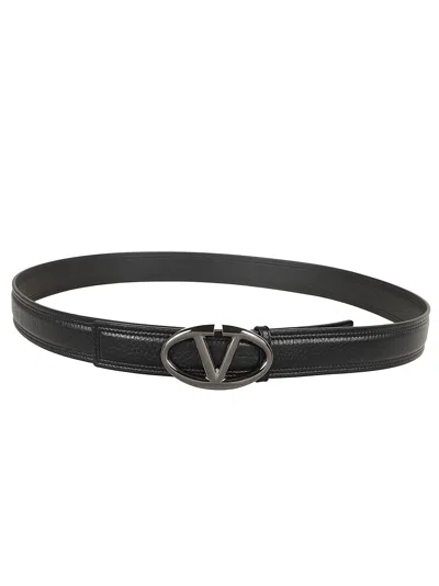 Valentino Garavani Buckle Belt H. 35 Vlogo Moon In No Nero