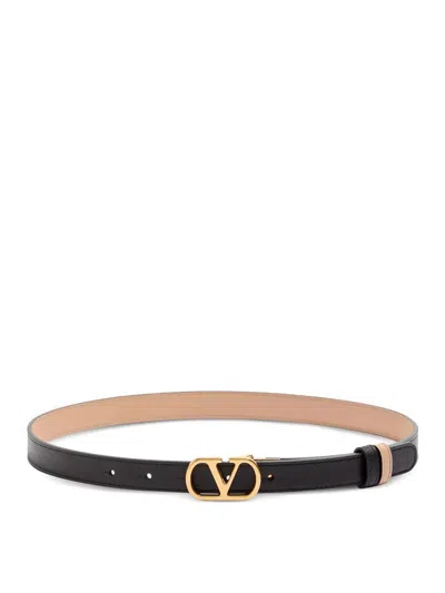 Valentino Garavani Buckle Belt Nero/rose Sand In Black