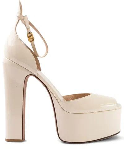 Valentino Garavani Buckle-detail Sandals In Neutral