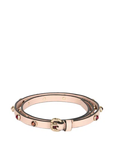 Valentino Garavani Buckle Embellished Belt In Metallic
