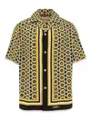 Valentino Bowling Shirt With Bulles Royales Print In Yellow