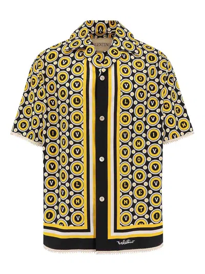 VALENTINO BULLES ROYALES COTTON POPELINE SHIRT