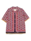 Valentino Bulles Royales Cotton Shirt In Brown