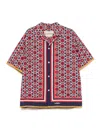 Valentino Bulles Royales Cotton Shirt In Blue