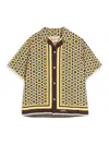 Valentino Bowling Shirt With Bulles Royales Print In Multi
