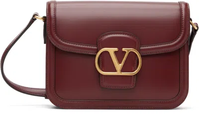 Valentino Garavani Burgundy 9to5 Smooth Calfskin Shoulder Bag