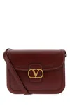 Valentino Womens Brick Ruby 9to5 Small Leather Shoulder Bag In Burgundy