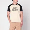 Valentino Sleeve Contrast Graphic Print Crew Neck
