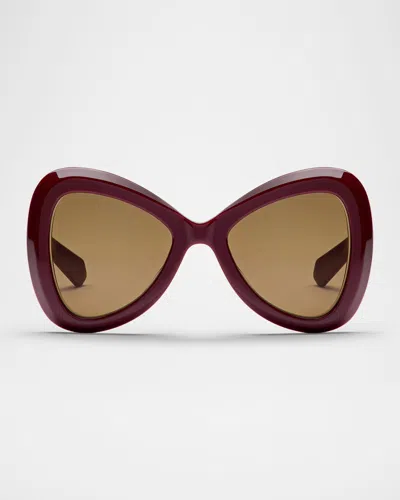 Valentino Butterfly Acetate Sunglasses In Bdxgld
