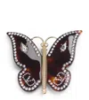 Valentino Butterfly Brooch In Brown