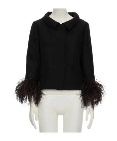 Valentino Button Detailed Long-sleeved Jacket In Black