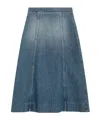 Valentino Button-down Skirt In Blue