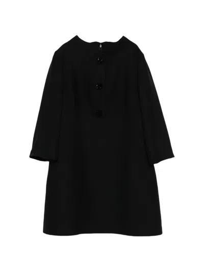Valentino Button Mini Dress In Black