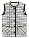 Valentino Button-up Vest In Brown
