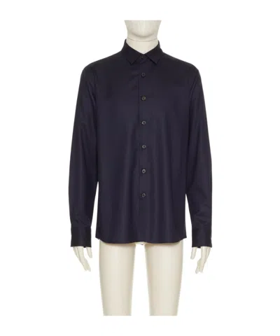 Valentino Buttoned Long-sleeved Shirt In Black