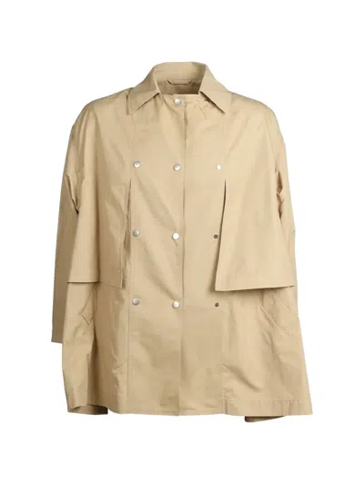 Valentino Buttoned Panelled Coat In Black