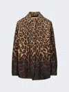 Valentino Degrade Leopard Shirt Jacket In Multi