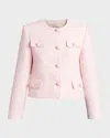 Valentino Button-front Jacket In Pink
