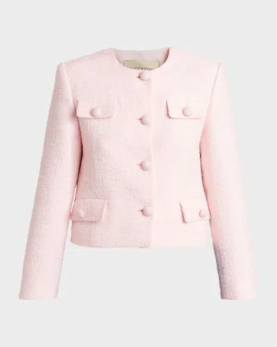 Valentino Button-front Jacket In Pink