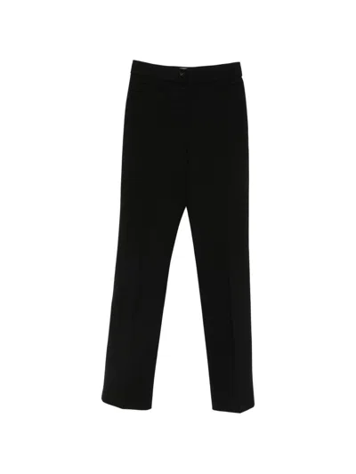 Valentino High Waisted Tailored Wool Flare Trousers In Black