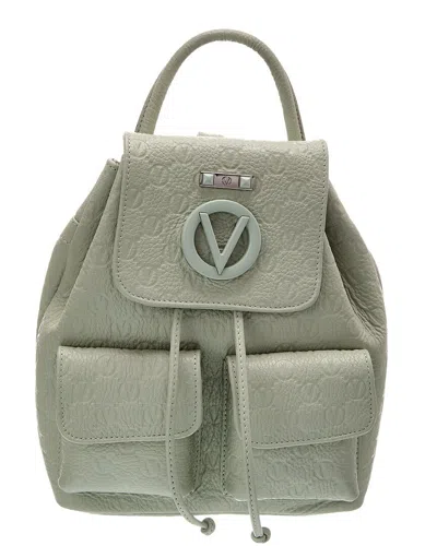 Valentino By Mario Valentino Abraham Dollaro Monogram Leather Backpack In Green