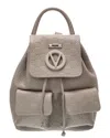 Valentino By Mario Valentino Abraham Dollaro Monogram Leather Backpack In Grey