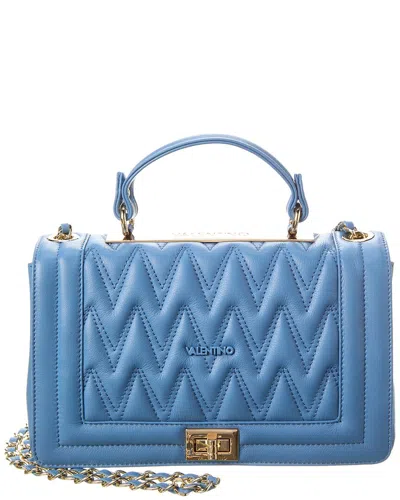 Valentino By Mario Valentino Alice D Leather Shoulder Bag In Blue