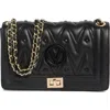 Valentino By Mario Valentino Alice Diamond Leather Tote Bag In Black