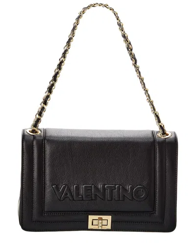 Valentino By Mario Valentino Alice Embossed Leather Shoulder Bag In Black