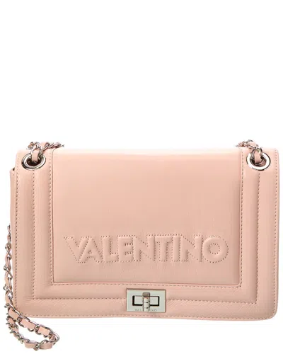 Valentino By Mario Valentino Alice Embossed Leather Shoulder Bag In Pink