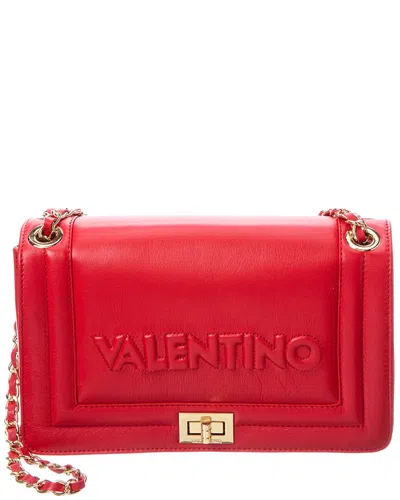 Valentino By Mario Valentino Alice Embossed Leather Shoulder Bag In Red