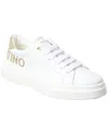Valentino By Mario Valentino Alice Leather Sneaker In White