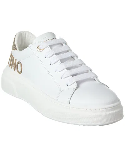 Valentino By Mario Valentino Alice Leather Sneaker In White