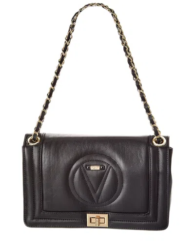 Valentino By Mario Valentino Alice Signature Leather Shoulder Bag In Black