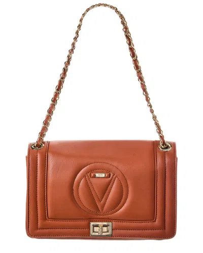 Valentino By Mario Valentino Alice Signature Leather Shoulder Bag In Brown