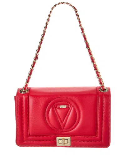 Valentino By Mario Valentino Alice Signature Leather Shoulder Bag In Red