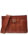 Valentino By Mario Valentino Amber Monogram Matelasse Leather Crossbody In Brown