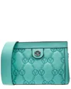 Valentino By Mario Valentino Amber Monogram Matelasse Leather Crossbody In Green
