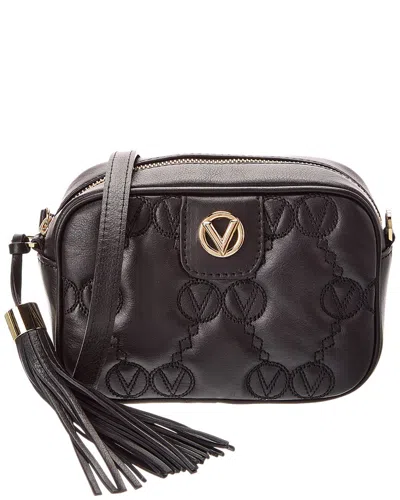 Valentino By Mario Valentino Amel Monogram Leather Crossbody In Black