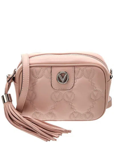 Valentino By Mario Valentino Amel Monogram Leather Crossbody In Pink