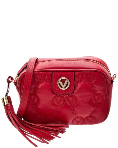 Valentino By Mario Valentino Amel Monogram Leather Crossbody In Red