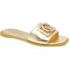 Valentino By Mario Valentino Amira Slide Sandal In Gold