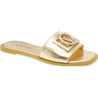 Valentino By Mario Valentino Amira Slide Sandal In Gold