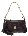 VALENTINO BY MARIO VALENTINO ANAIS MONOGRAM LEATHER SHOULDER BAG
