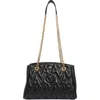 Valentino By Mario Valentino Angelina Diamond Quilted Leather Tote Bag In Black