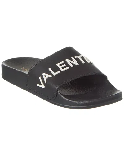 Valentino By Mario Valentino Angie Leather Slide In Black