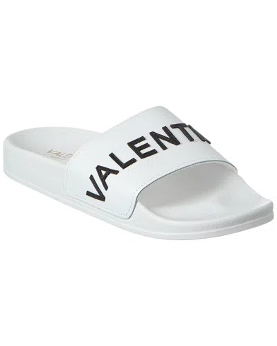 Valentino By Mario Valentino Angie Leather Slide In White
